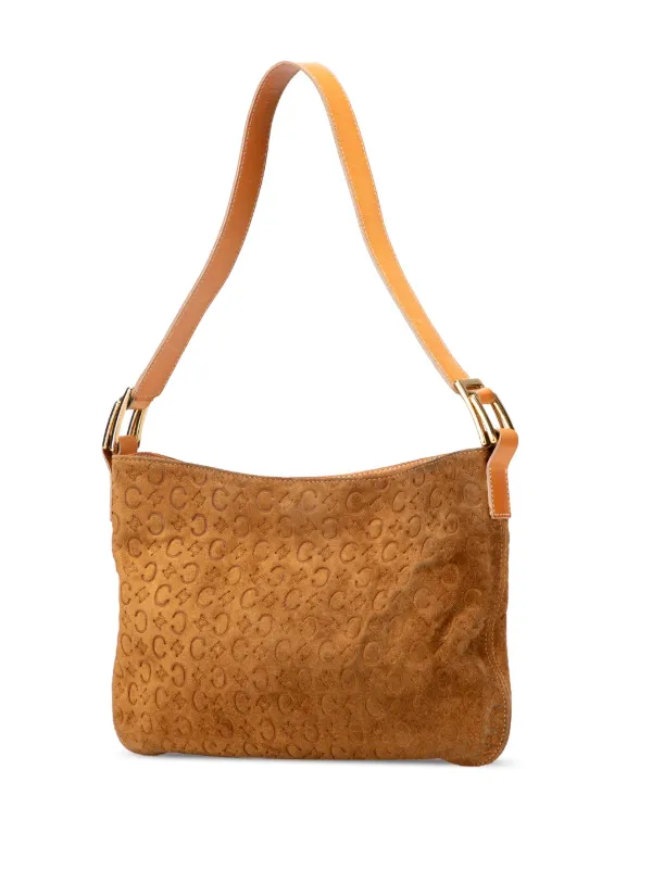 バッグ CELINE C MACADAM SUEDE ONE SHOULDER BAG Celine Pre-Owned 2000 C Macadam Suede Shoulder Bag | Brown | FARFETCH