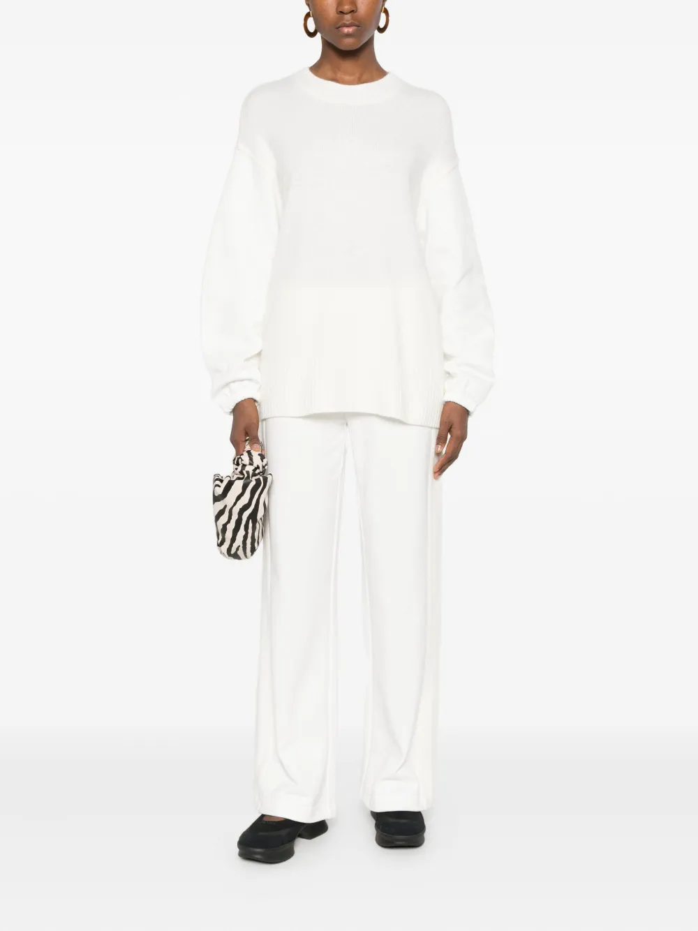 Twinset Balloon-sleeve Sweater In White