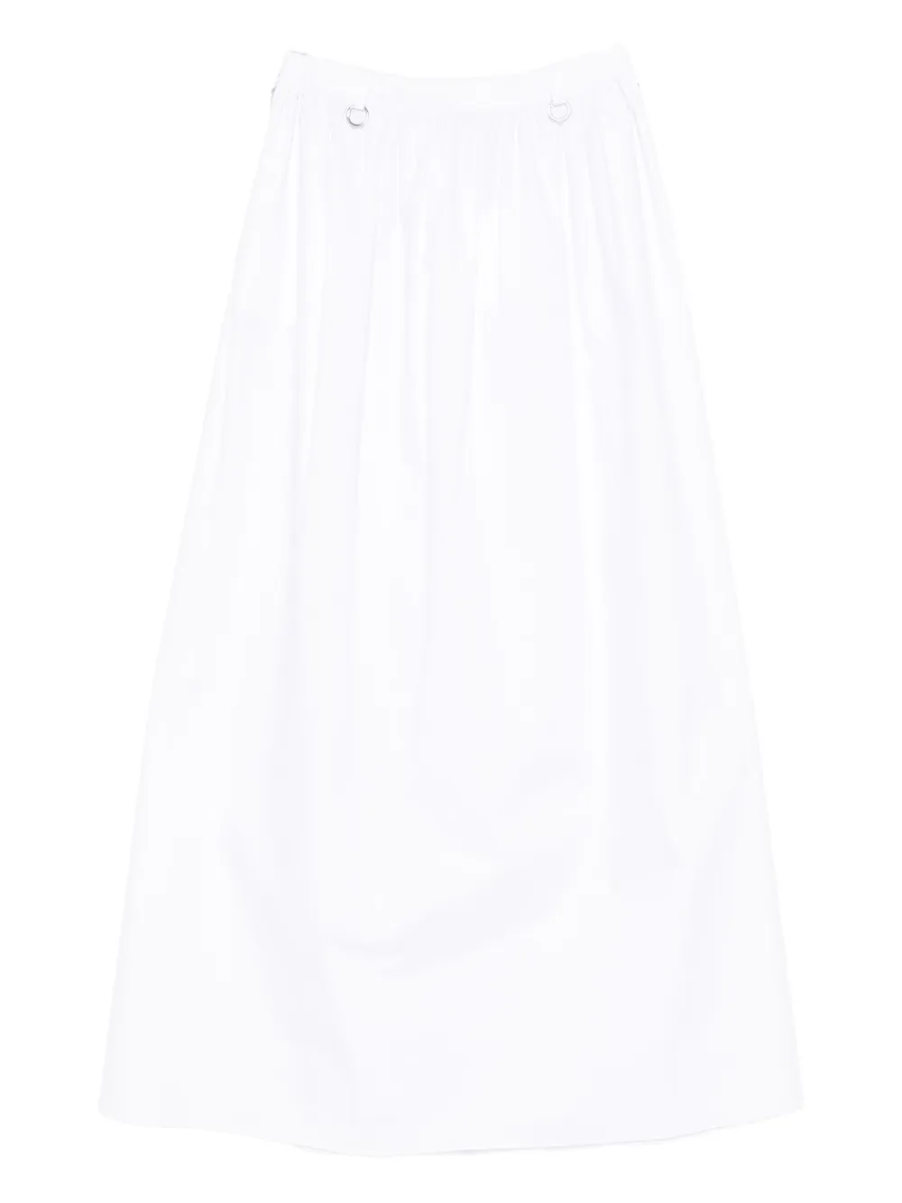 Medeea Ring-detail A-line Skirt In White
