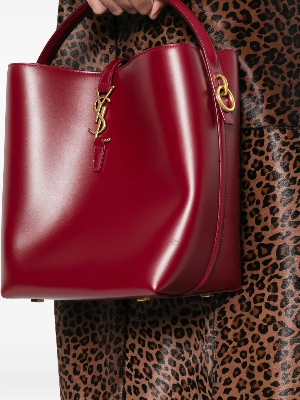 Saint Laurent Schoudertas met logoplakkaat - Rood