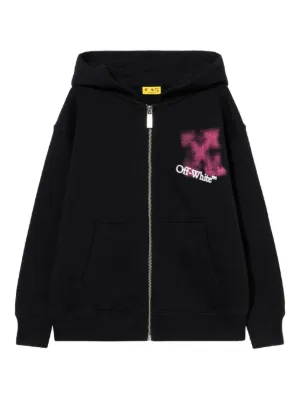 Givenchy Kids logo-print zip-up Hoodie | Black | FARFETCH
