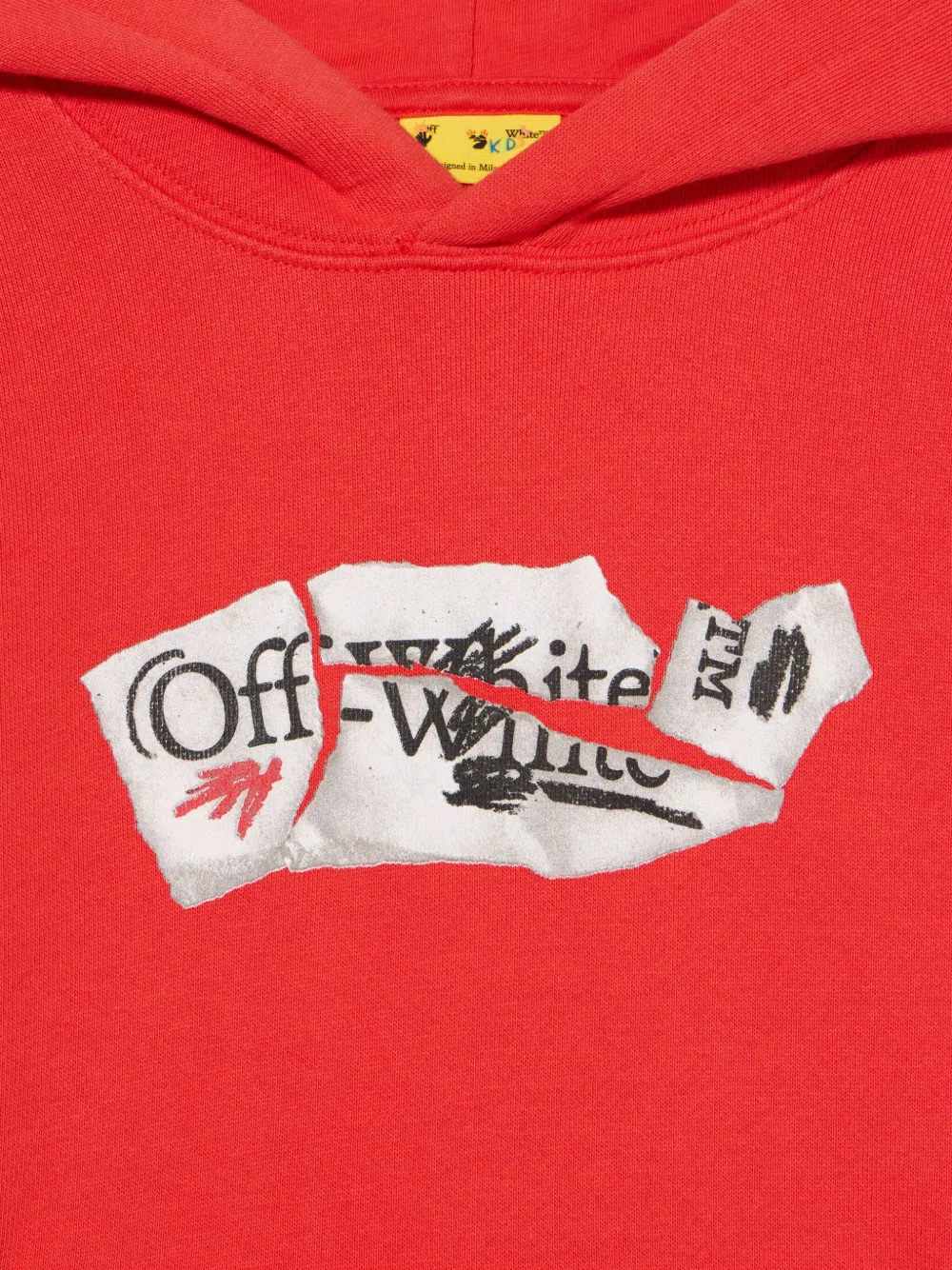 Off-White Kids Arrow Collage hoodie Rood