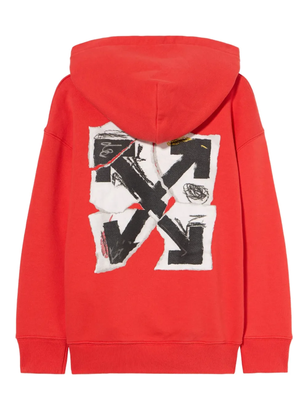 Off-White Kids Arrow Collage hoodie Rood