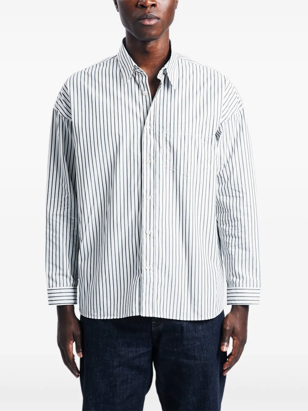 Sunflower Stable gestreept overhemd Grijs