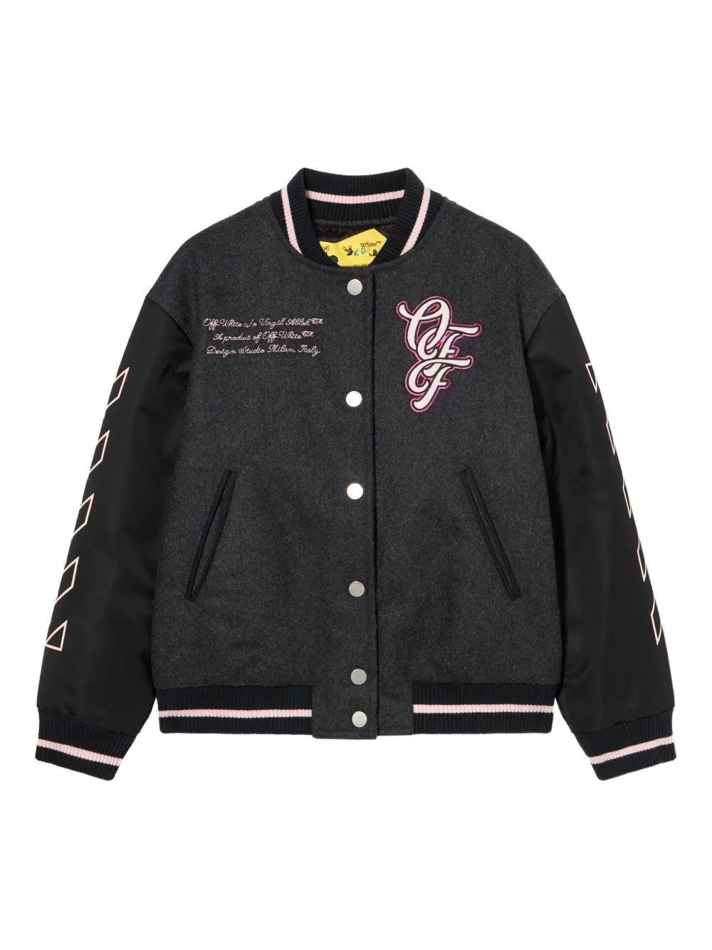 Off-White Kids Patch Varsity jacket | Grey | Image 1