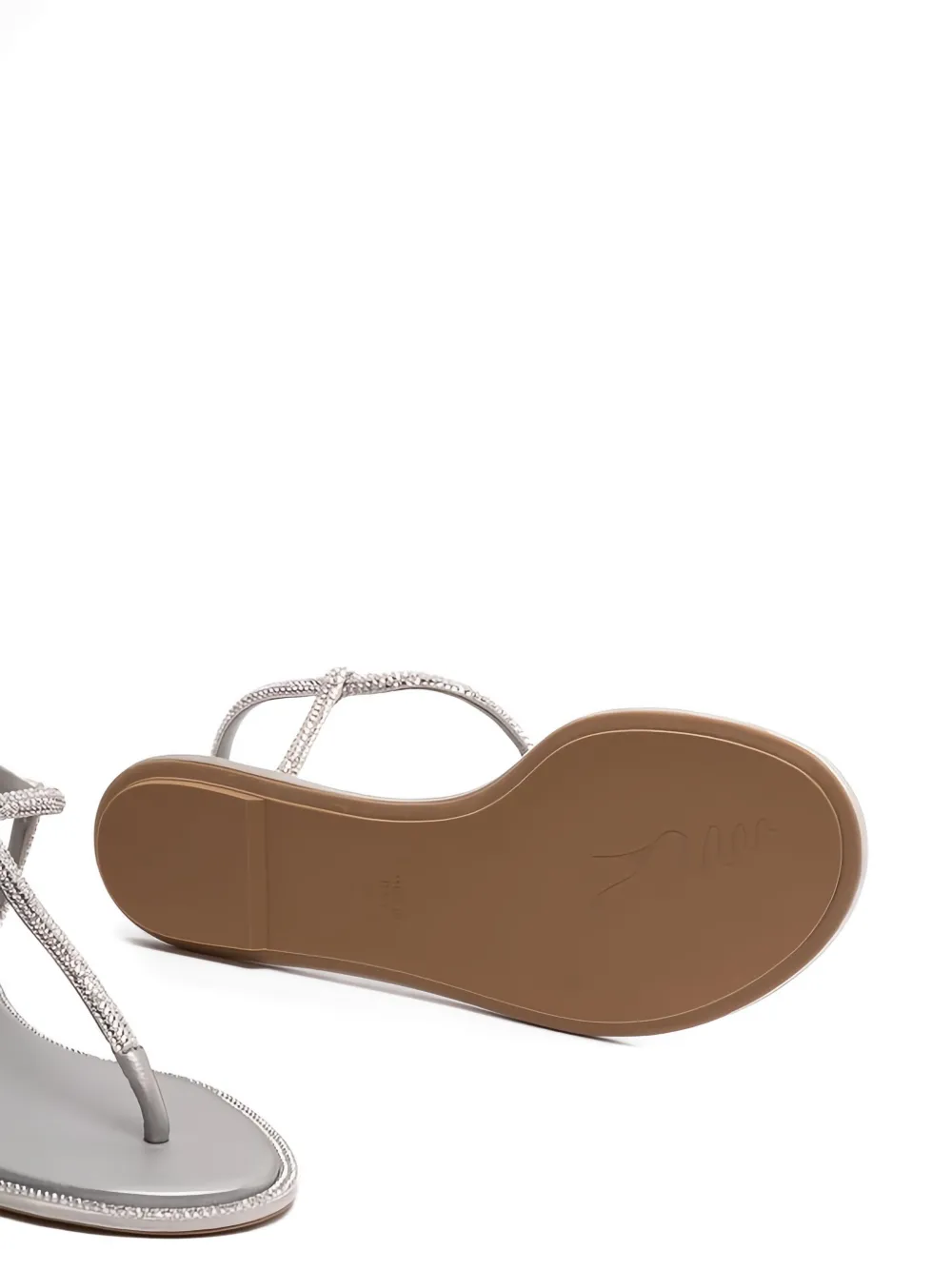 René Caovilla embellished sandals Grijs