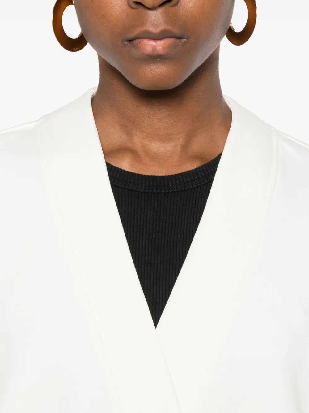 TWINSET Vest met gestreepte afwerking Wit