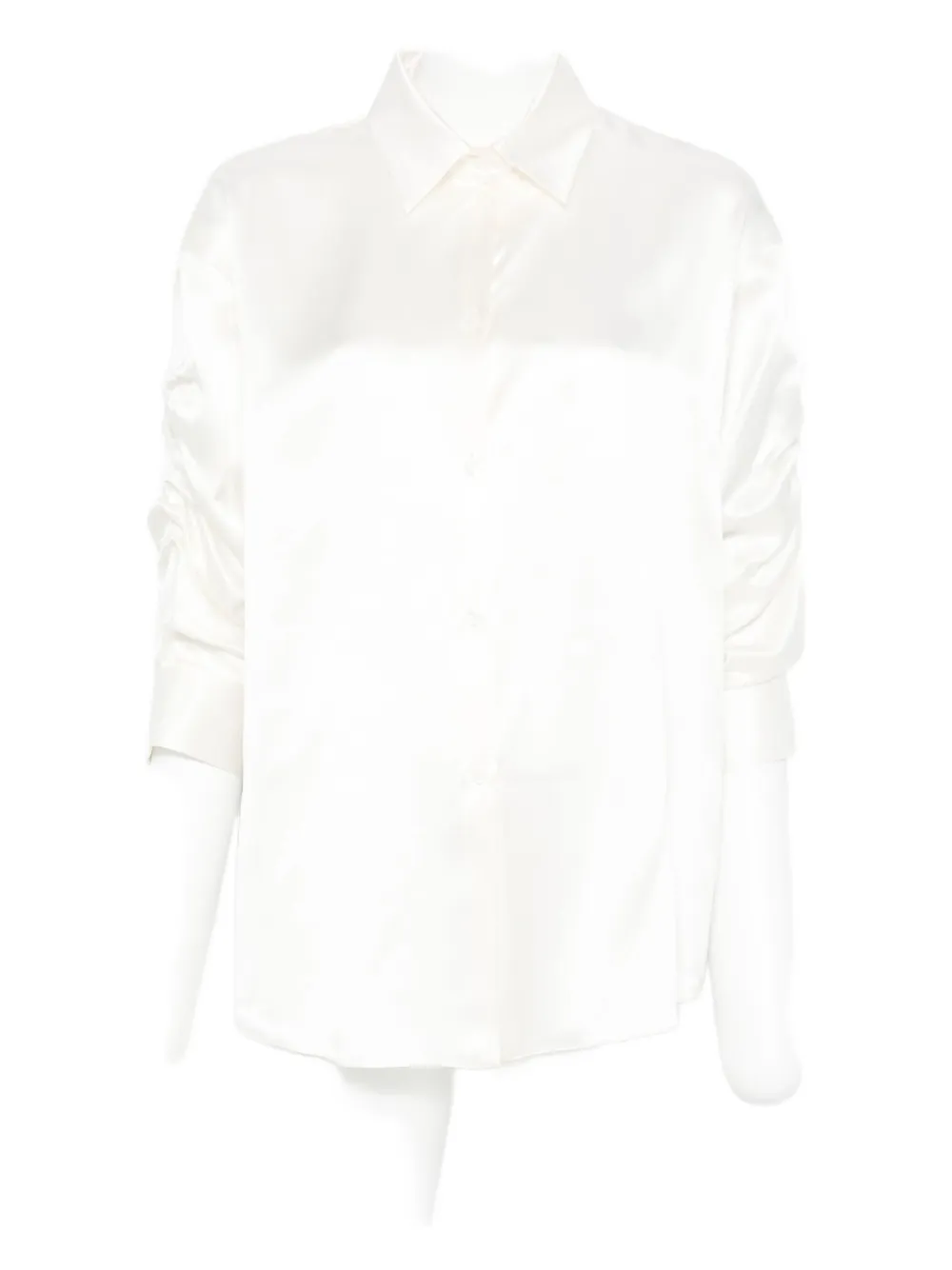 Medeea Silk Shirt In White