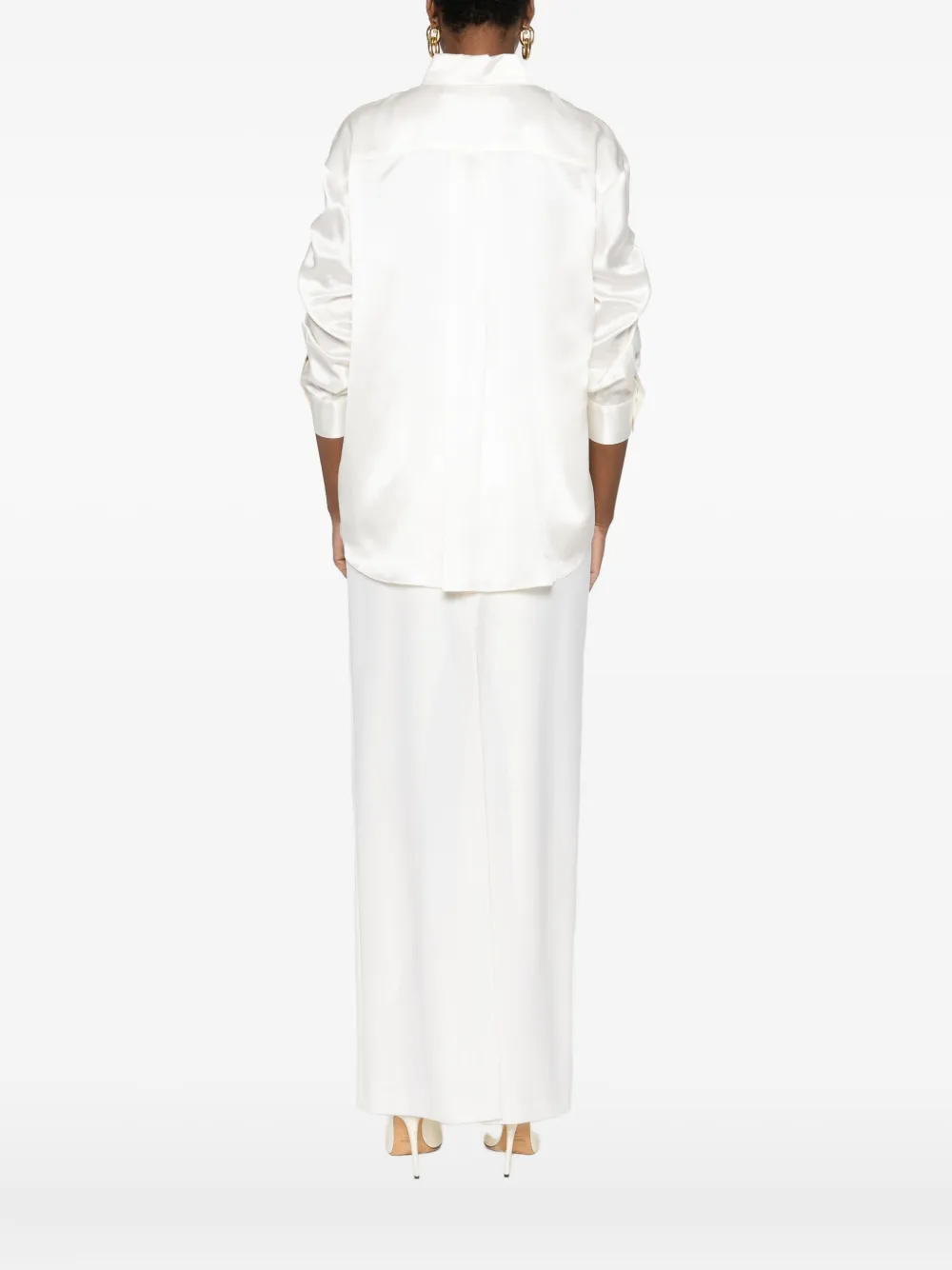 Medeea Silk Shirt In White