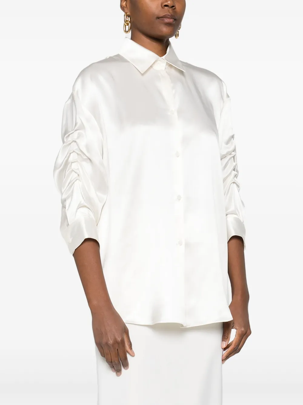 Medeea Silk Shirt - White 