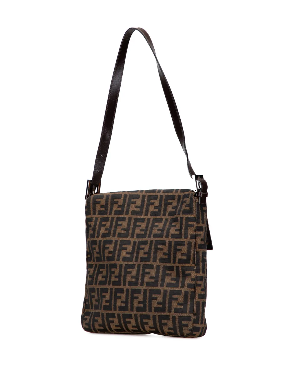 Pre-owned Fendi 20th Century Zucca Canvas Shoulder Bag In Brown