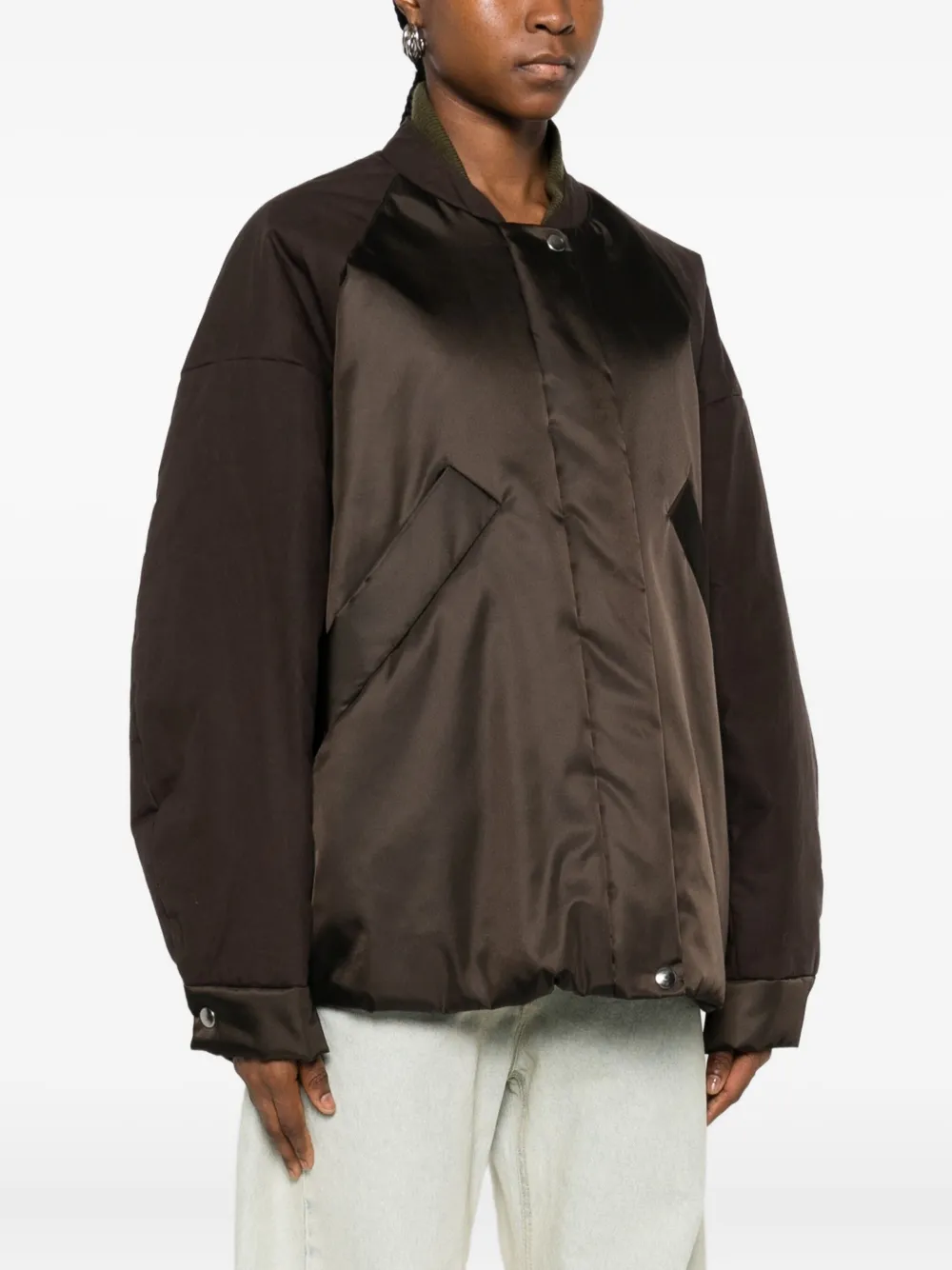 KASSL Editions Bomberjack met raglan mouwen Bruin