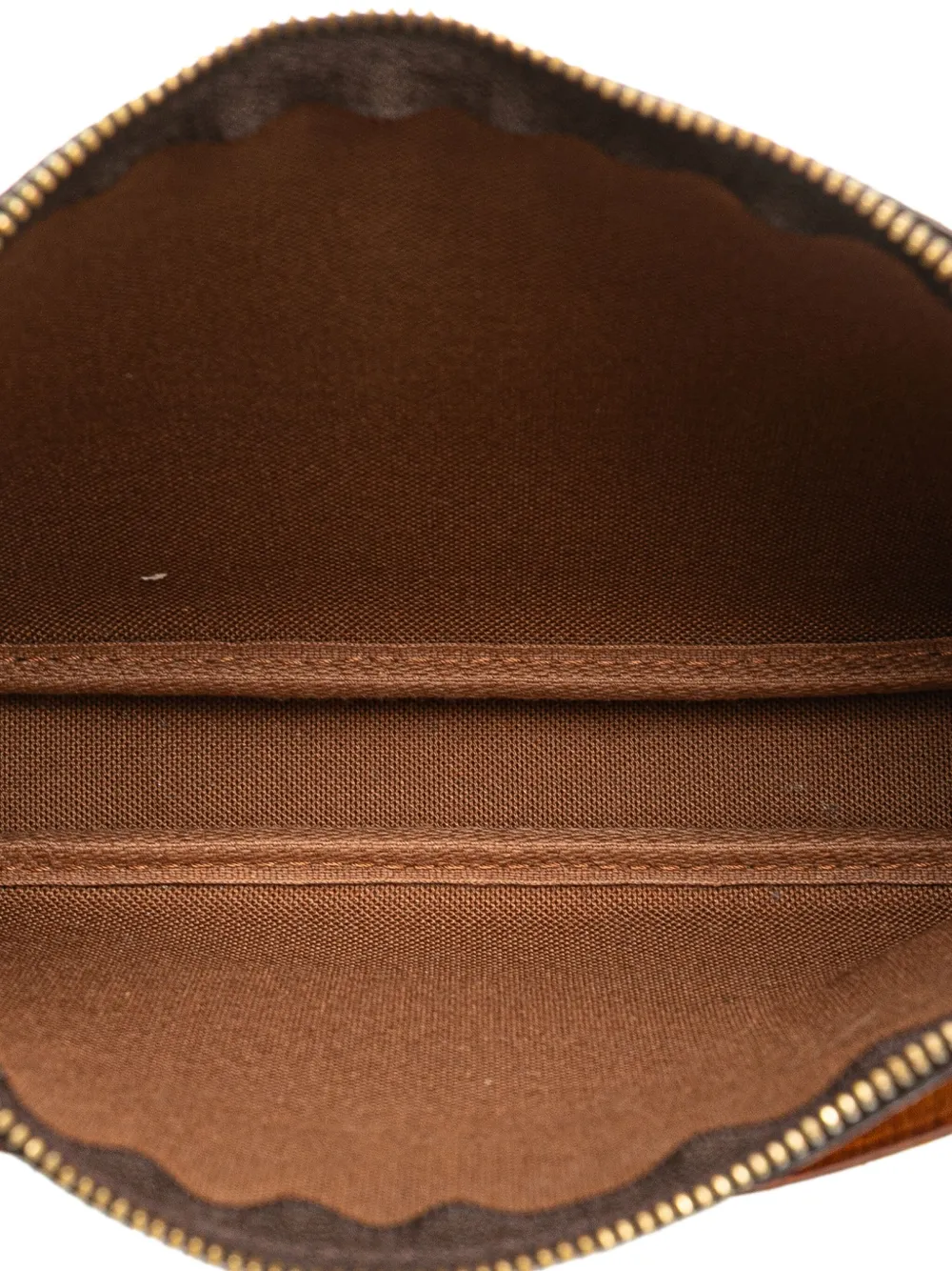 Pre-owned Louis Vuitton 2000 Monogram Pochette Accessoires Shoulder Bag In Brown