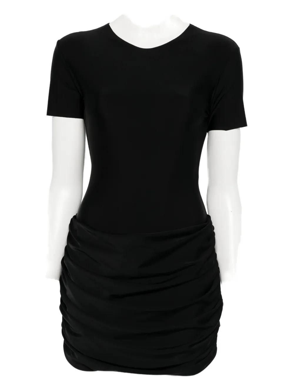 Medeea Ruched Midi Dress In Black