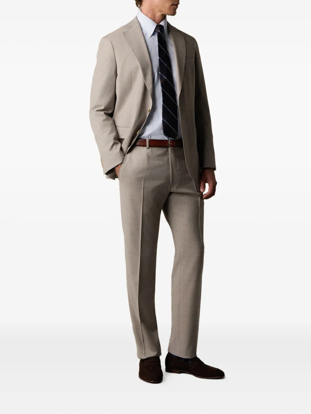 Brooks Brothers button wool trousers | Regular-Fit & Straight Leg Pants | Image 2