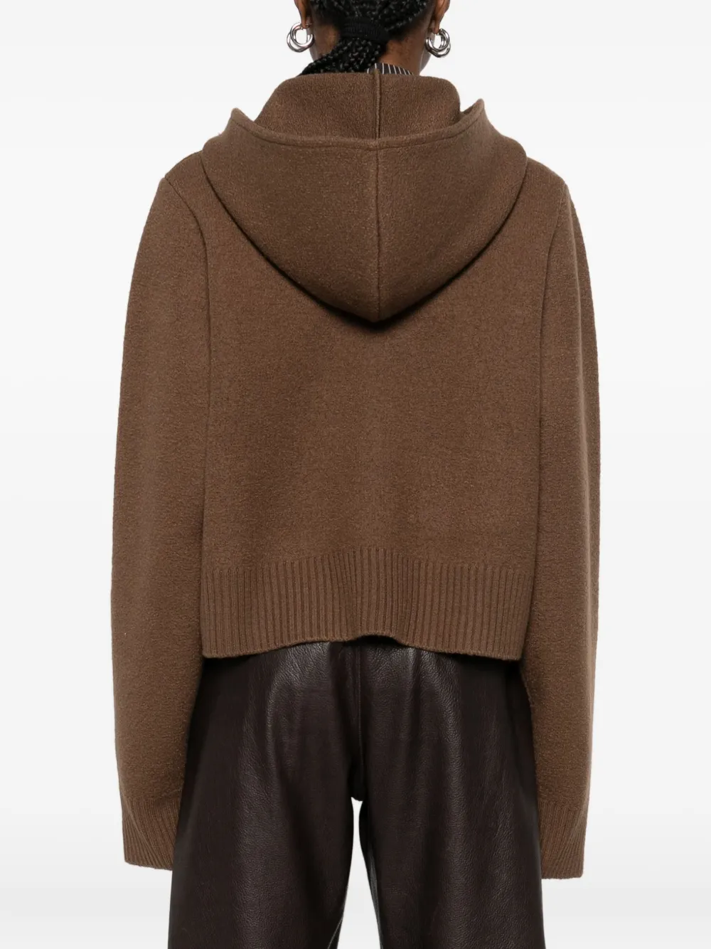 Kassl Editions Zip-up Hoodie In Brown