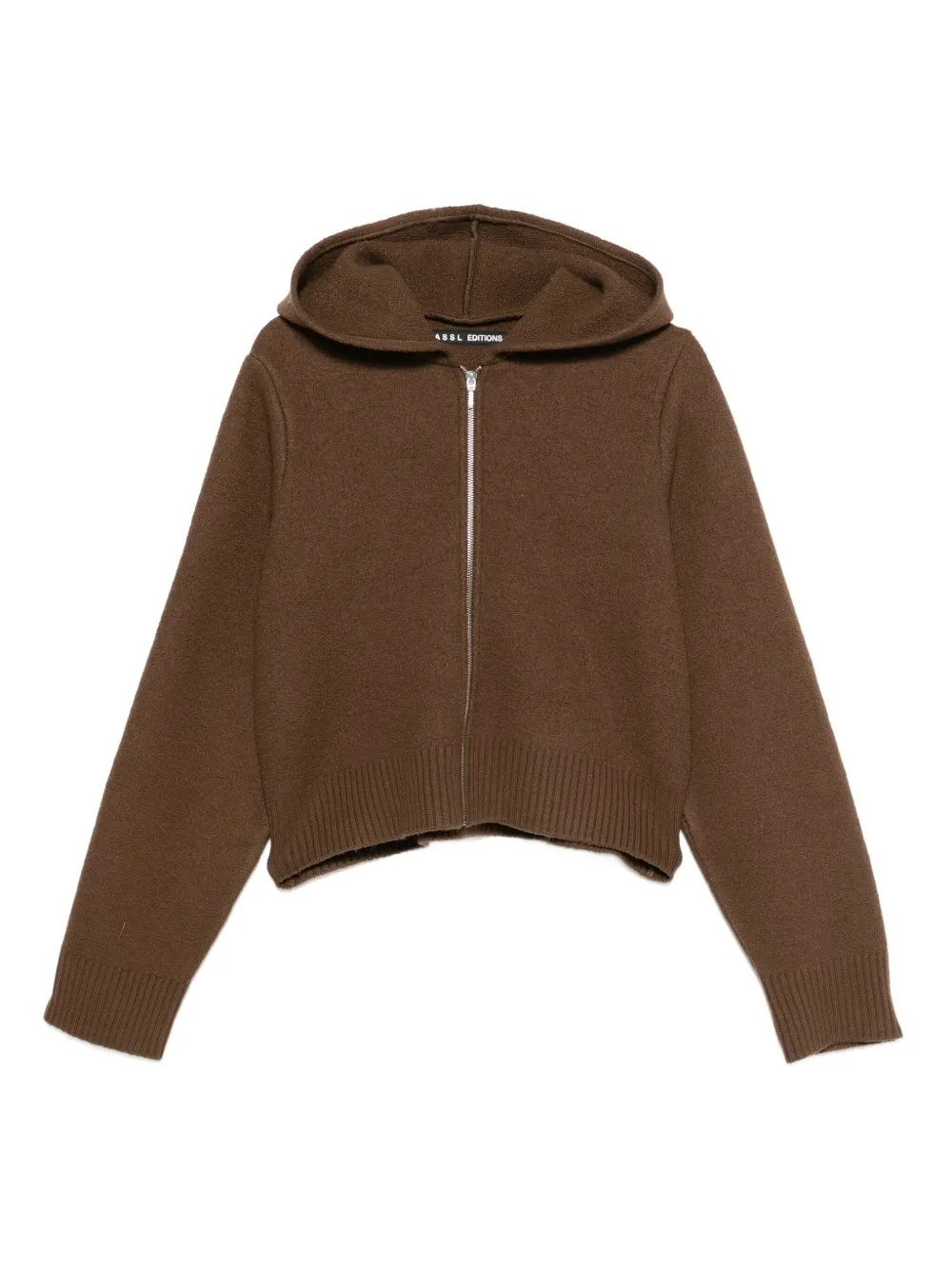 Kassl Editions Zip-up Hoodie In Brown