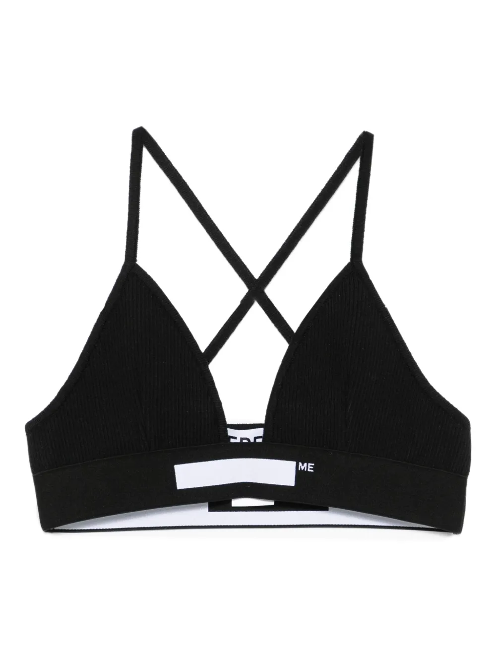 MEDEEA ribbed logo bra | Black | Image 1