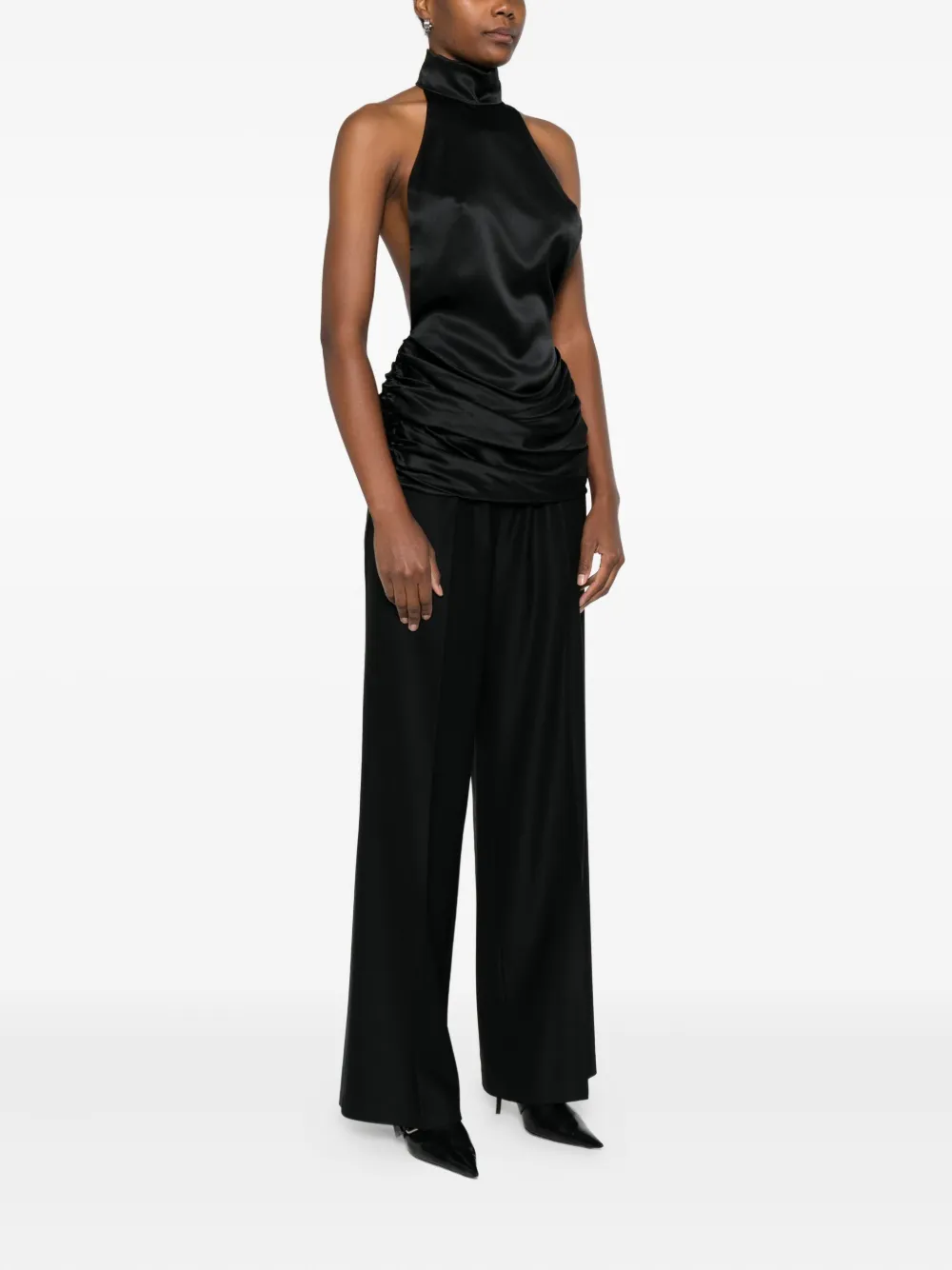 Medeea Silk Dress In Black