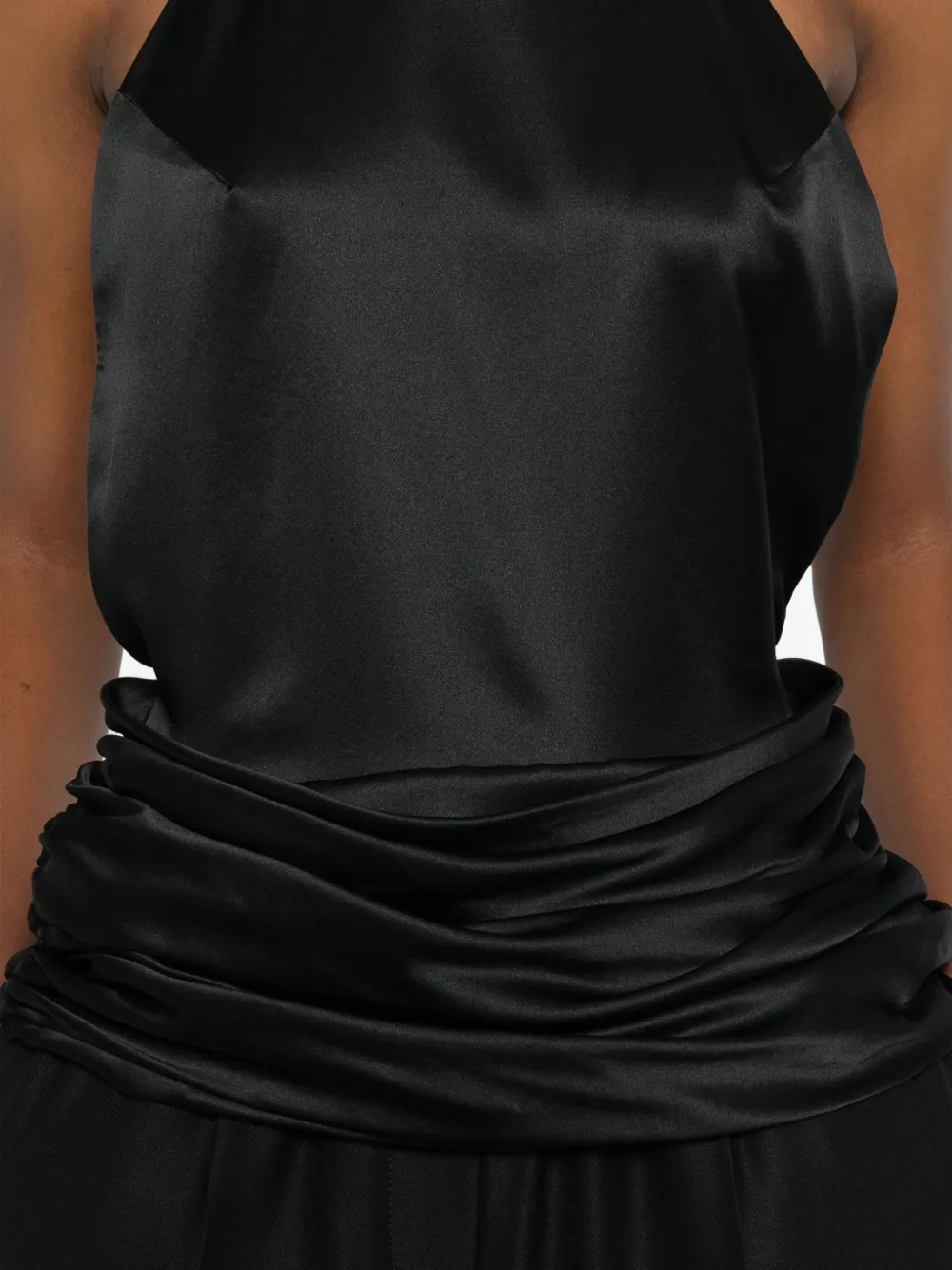 Medeea Silk Dress In Black
