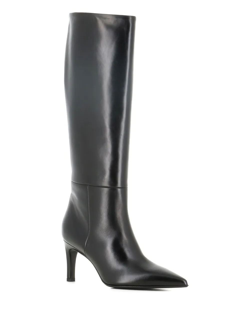 Sergio Levantesi 80mm Pointed-toe Leather Boots In Black