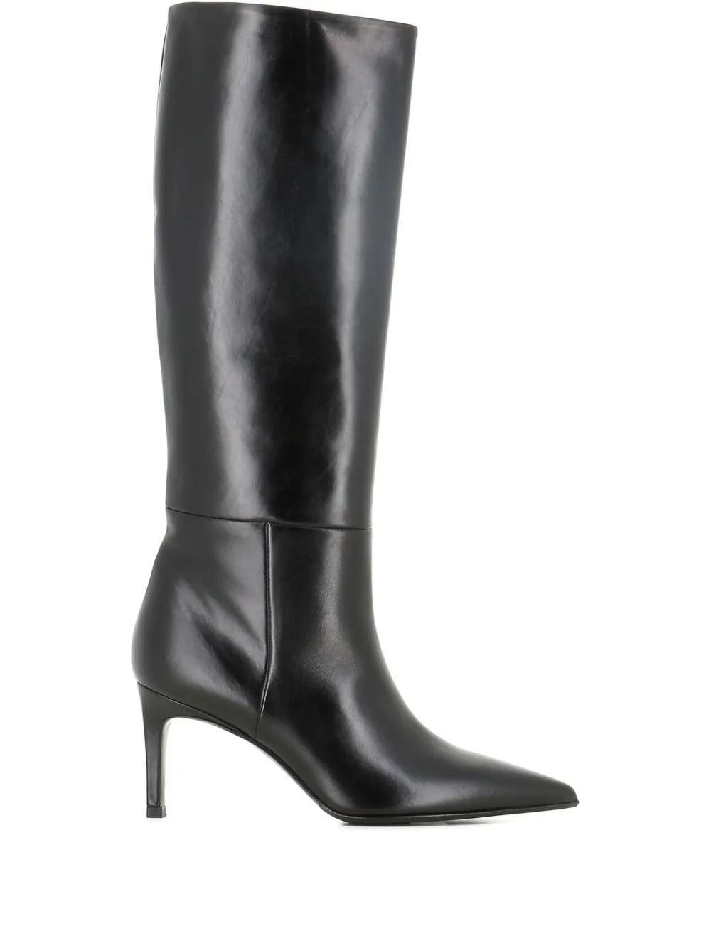 Sergio Levantesi 80mm Pointed-toe Leather Boots In Black