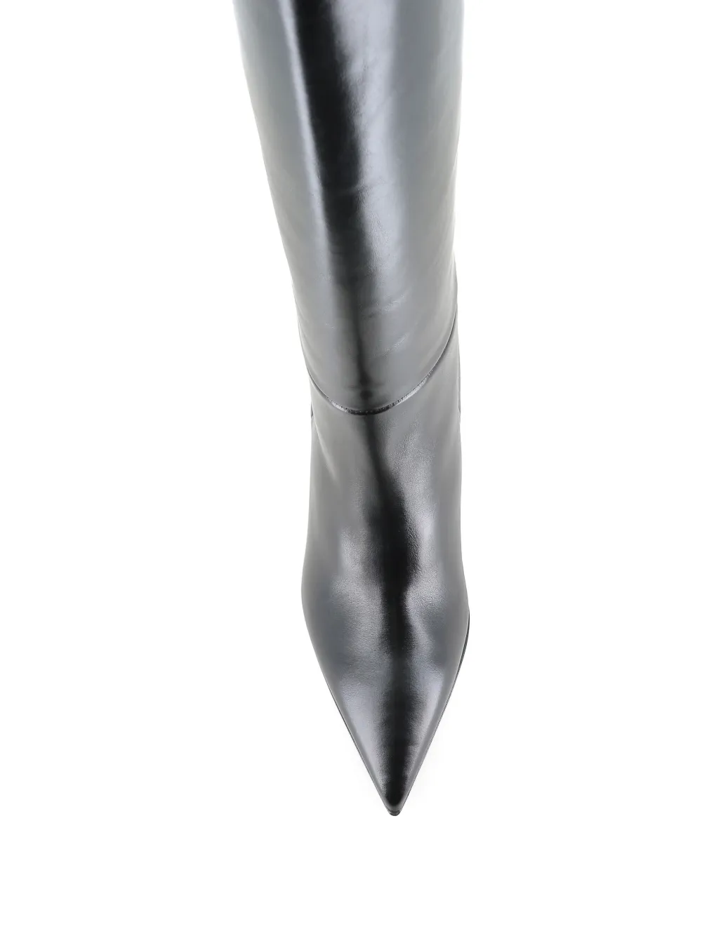 Sergio Levantesi 80mm Pointed-toe Leather Boots In Black