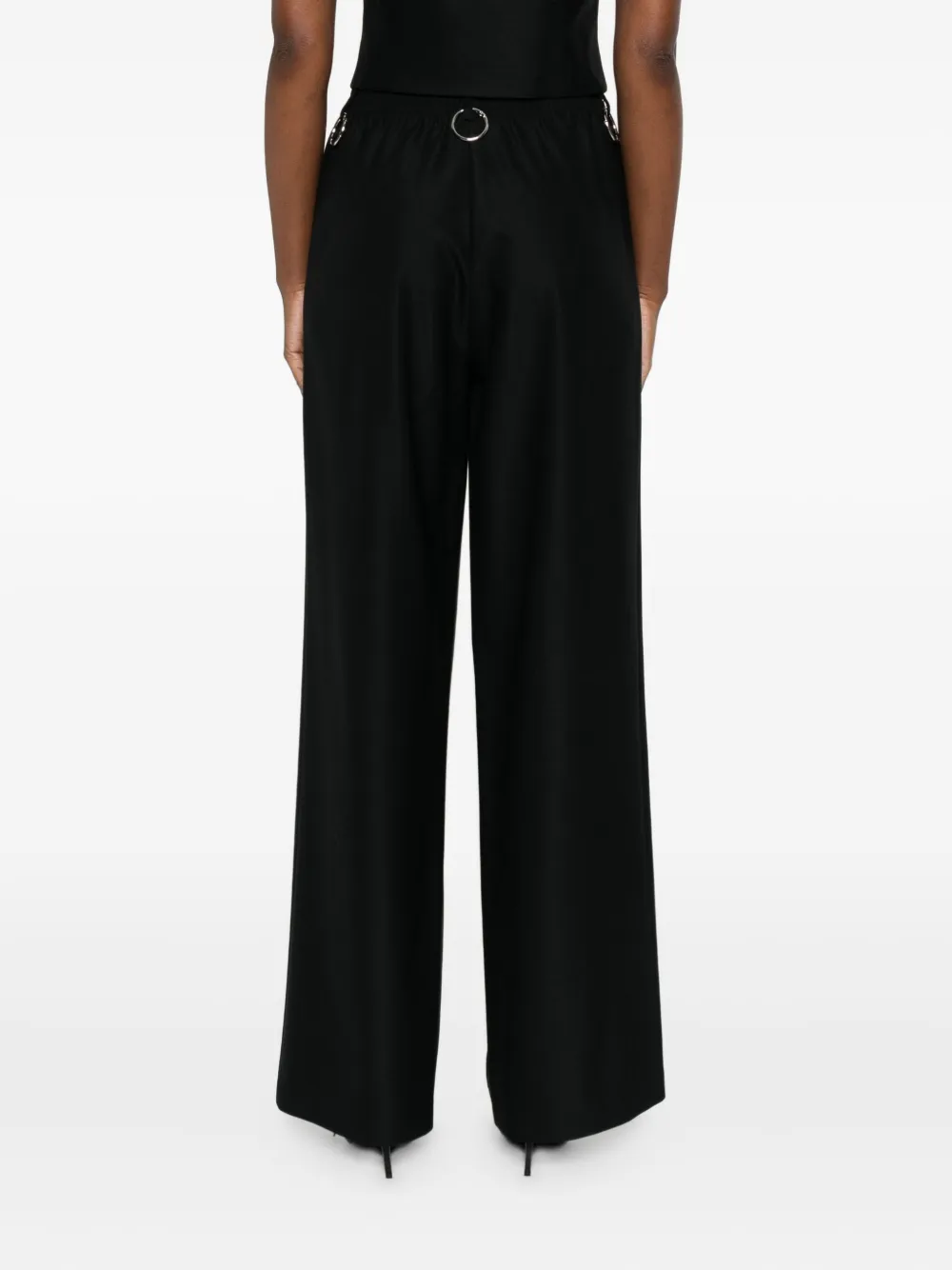 Medeea Ring-detail Pants In Black