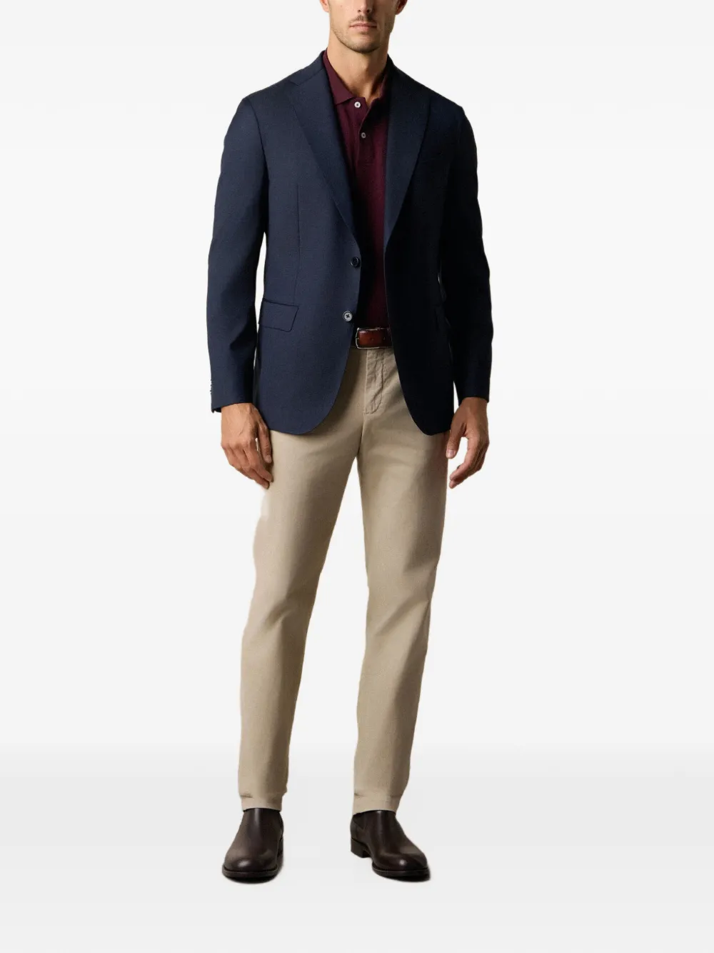 Brooks Brothers Blazer van wolblend Blauw