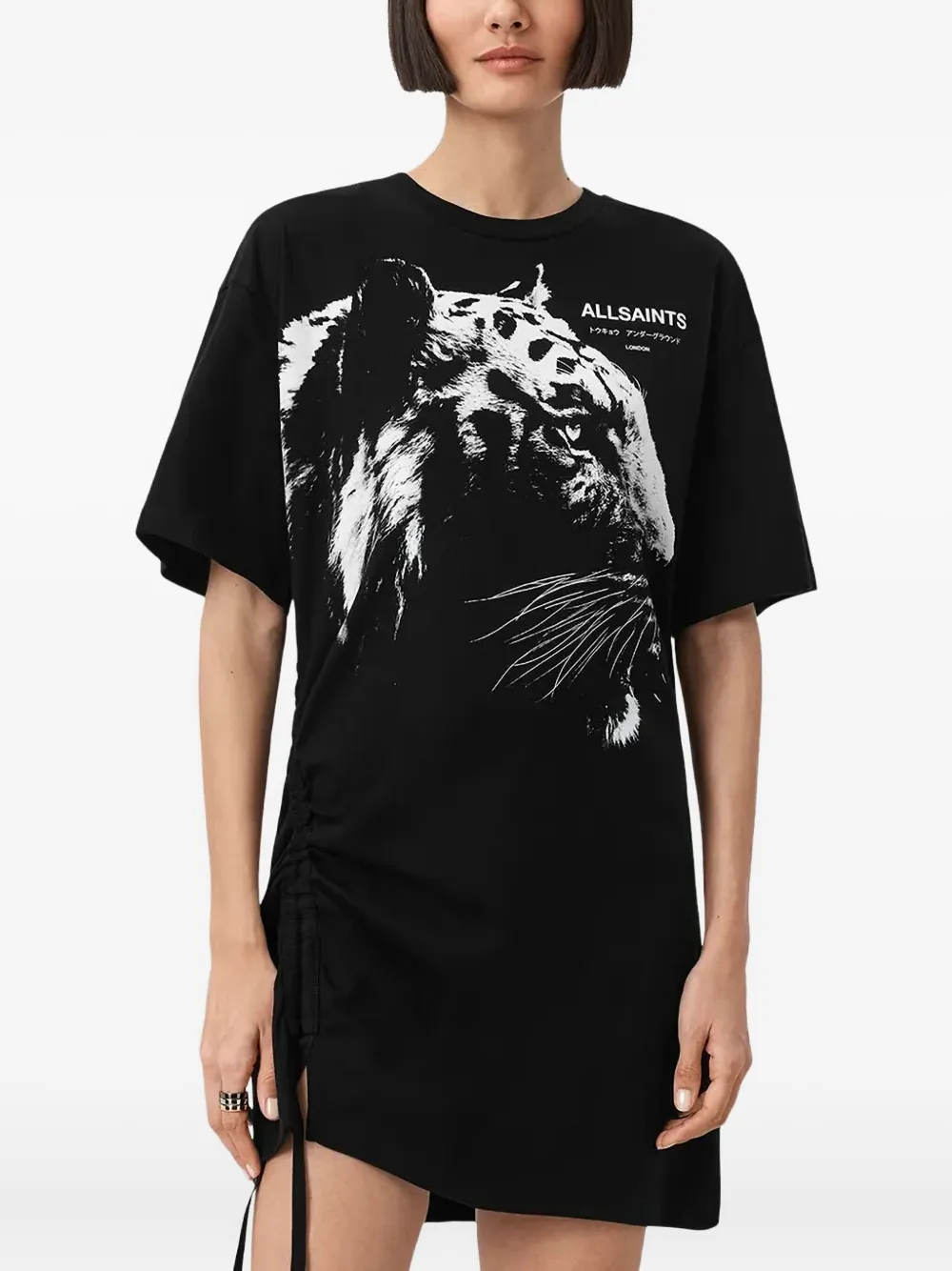 AllSaints graphic mini dress - Nero