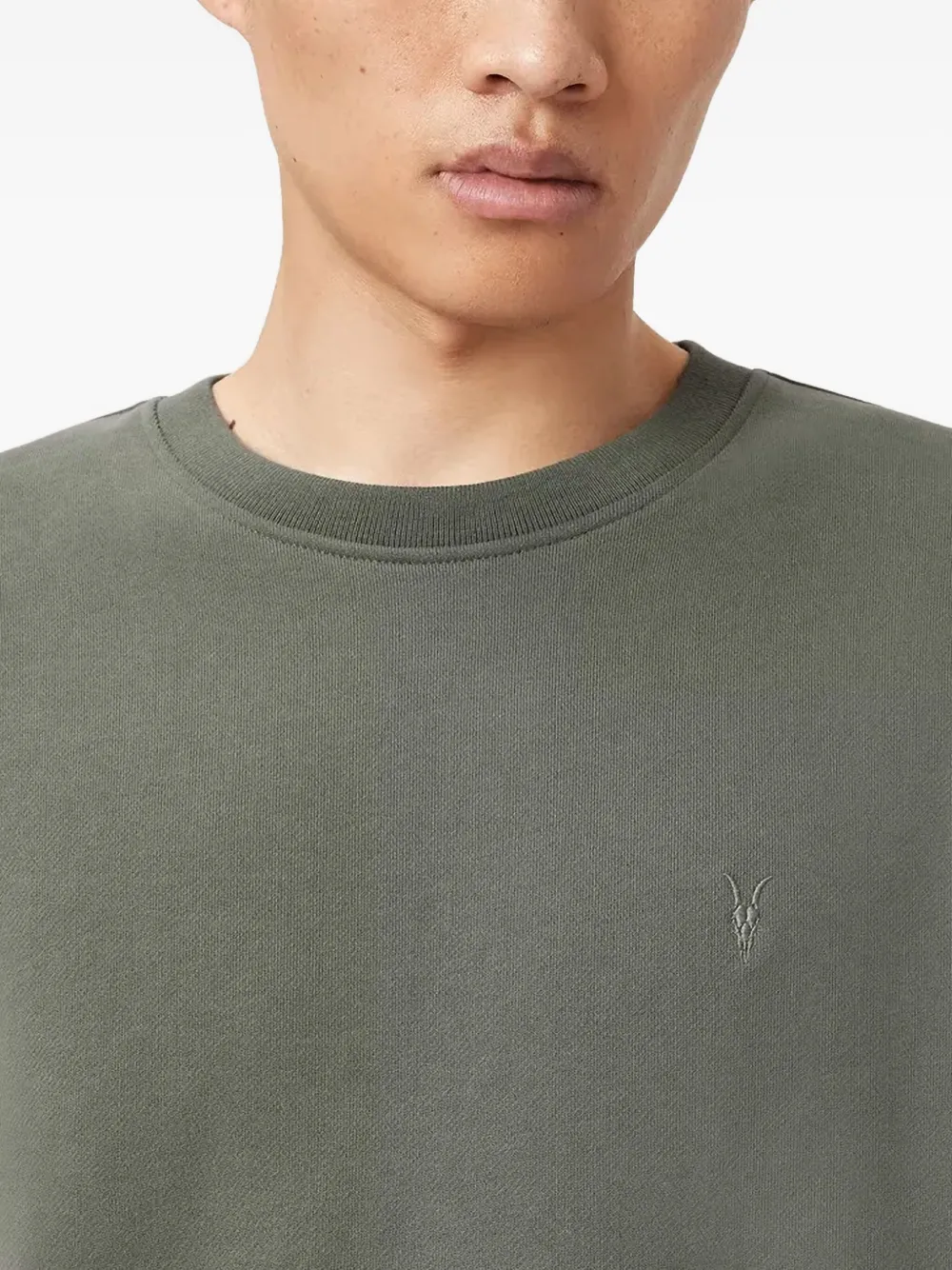 AllSaints Raven sweater met ronde hals Groen