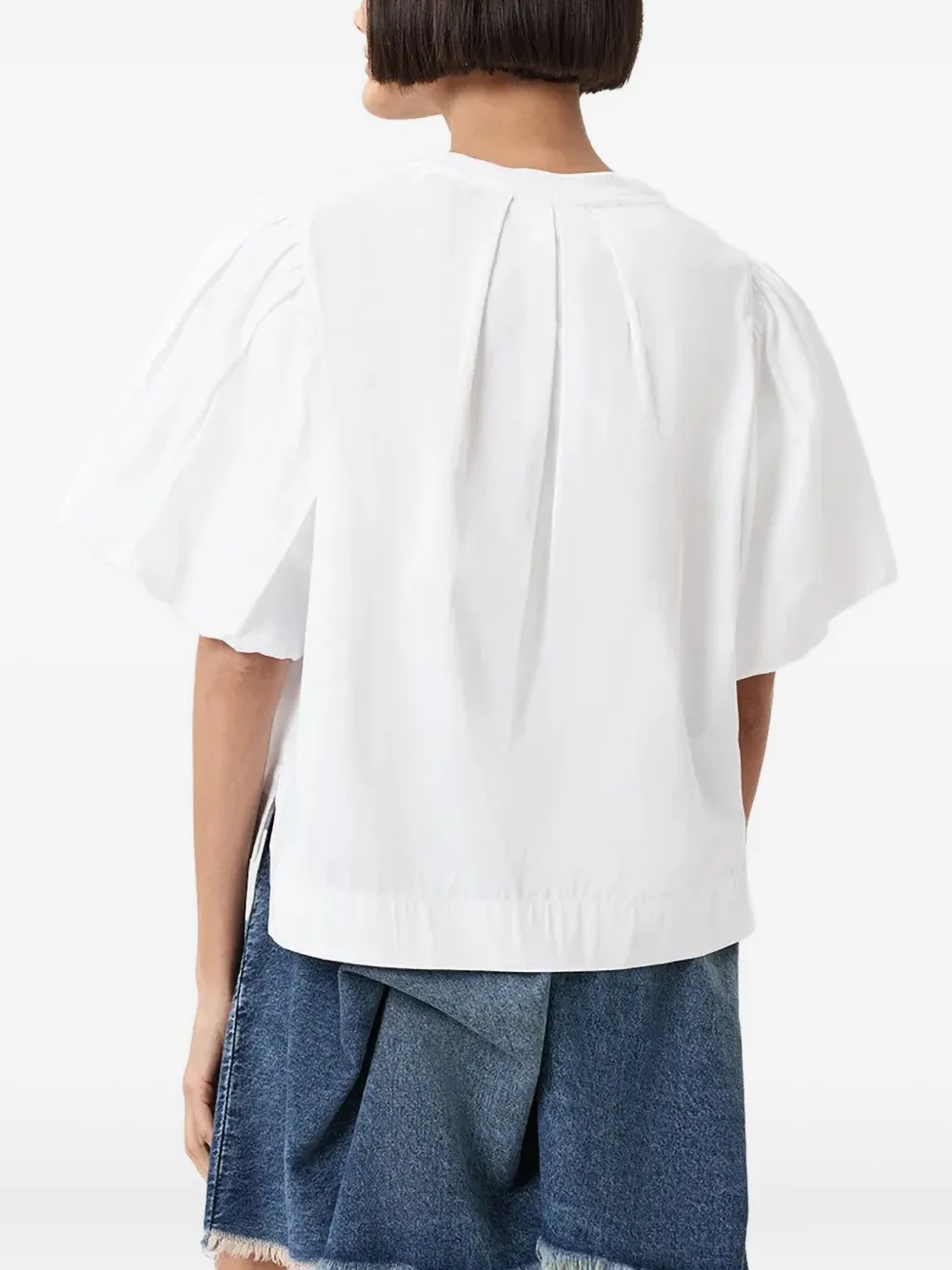 AllSaints Jess top met pofmouwen Wit