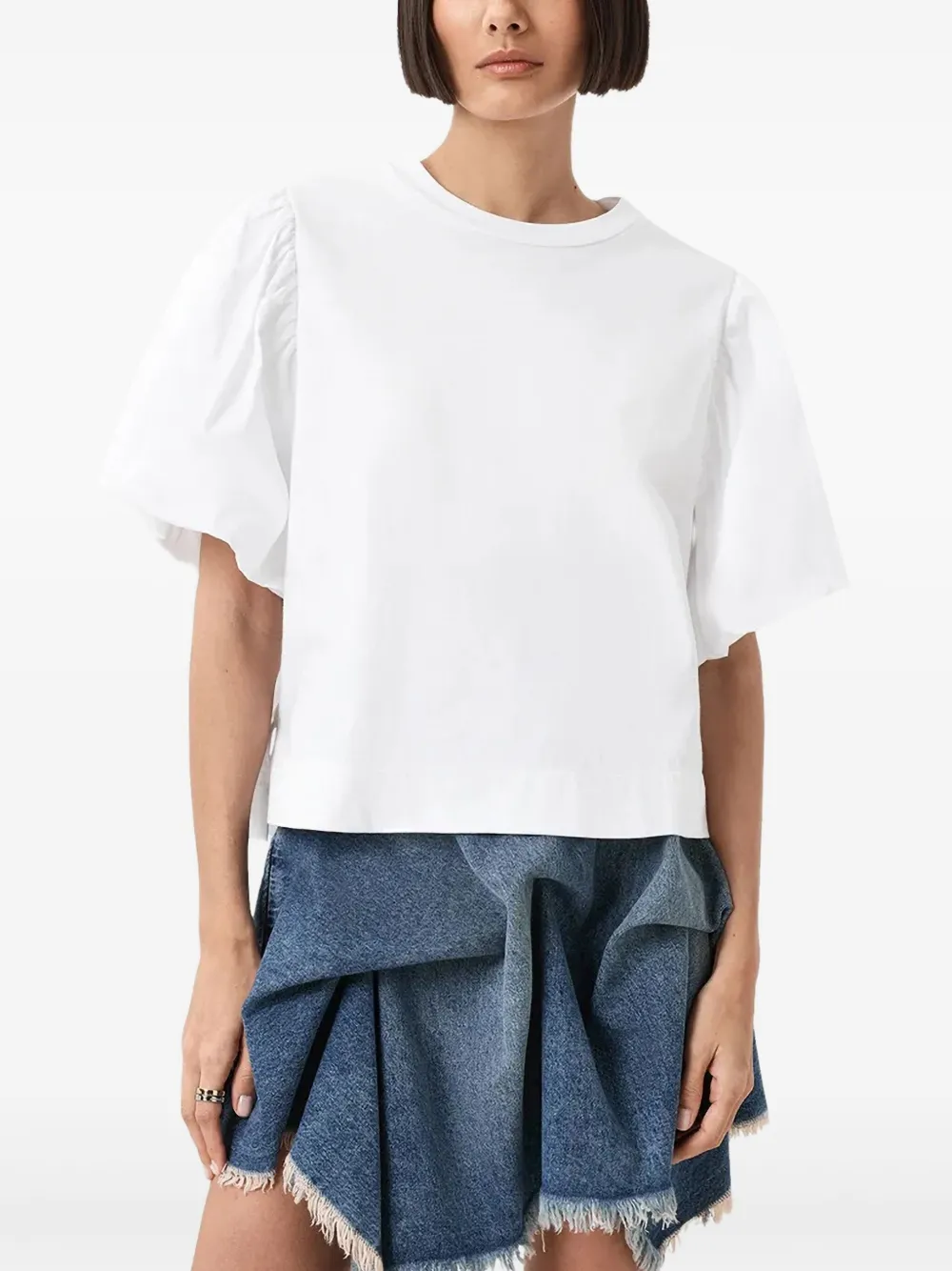 AllSaints Jess puff-sleeve top - Bianco
