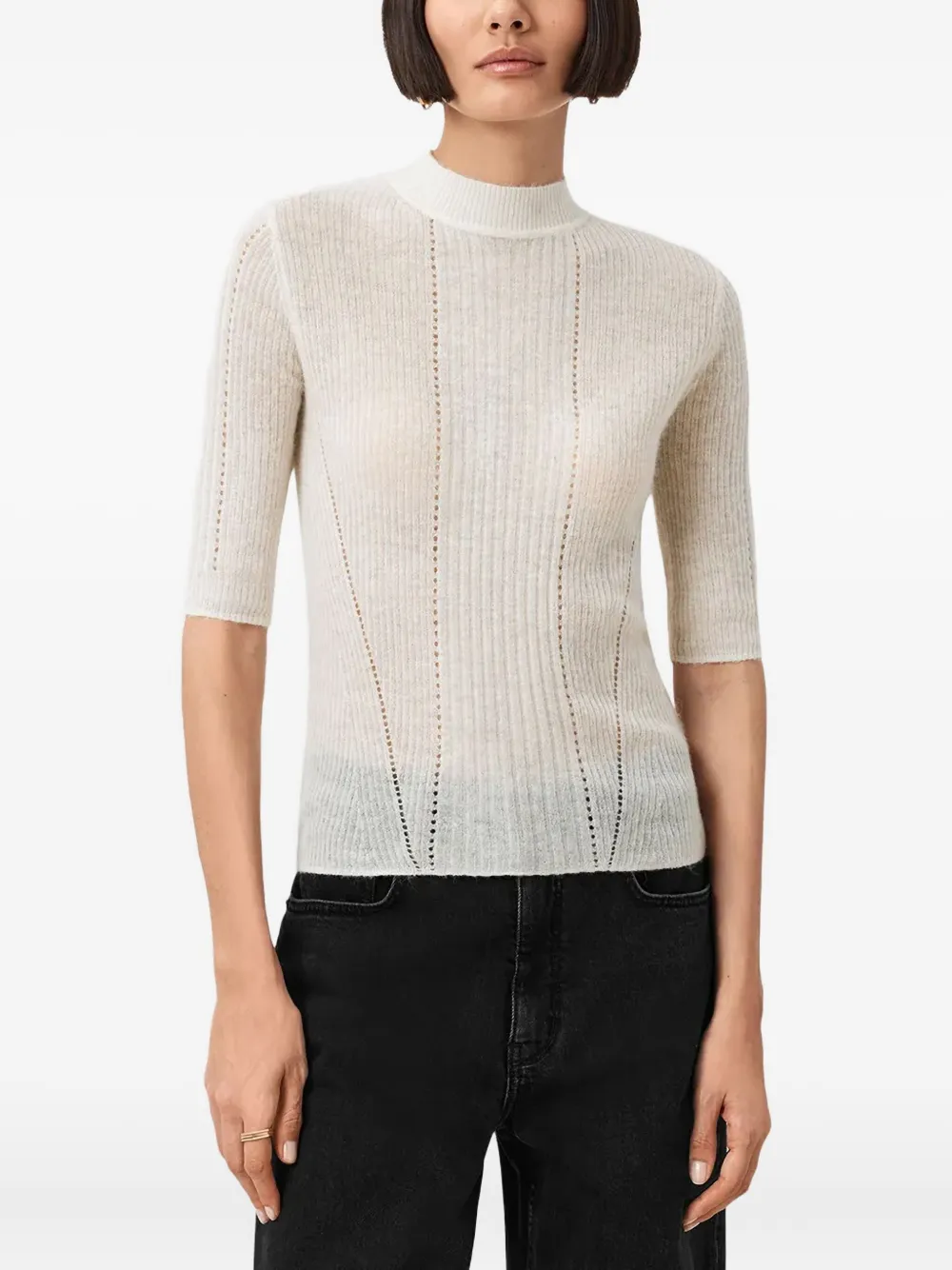 AllSaints ribbed knitted top - Toni neutri