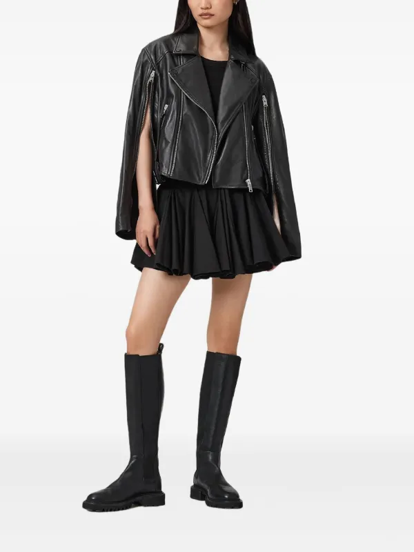 ALLSAINTS スタッズ付きブラックレザーライダースジャケット AllSaints
