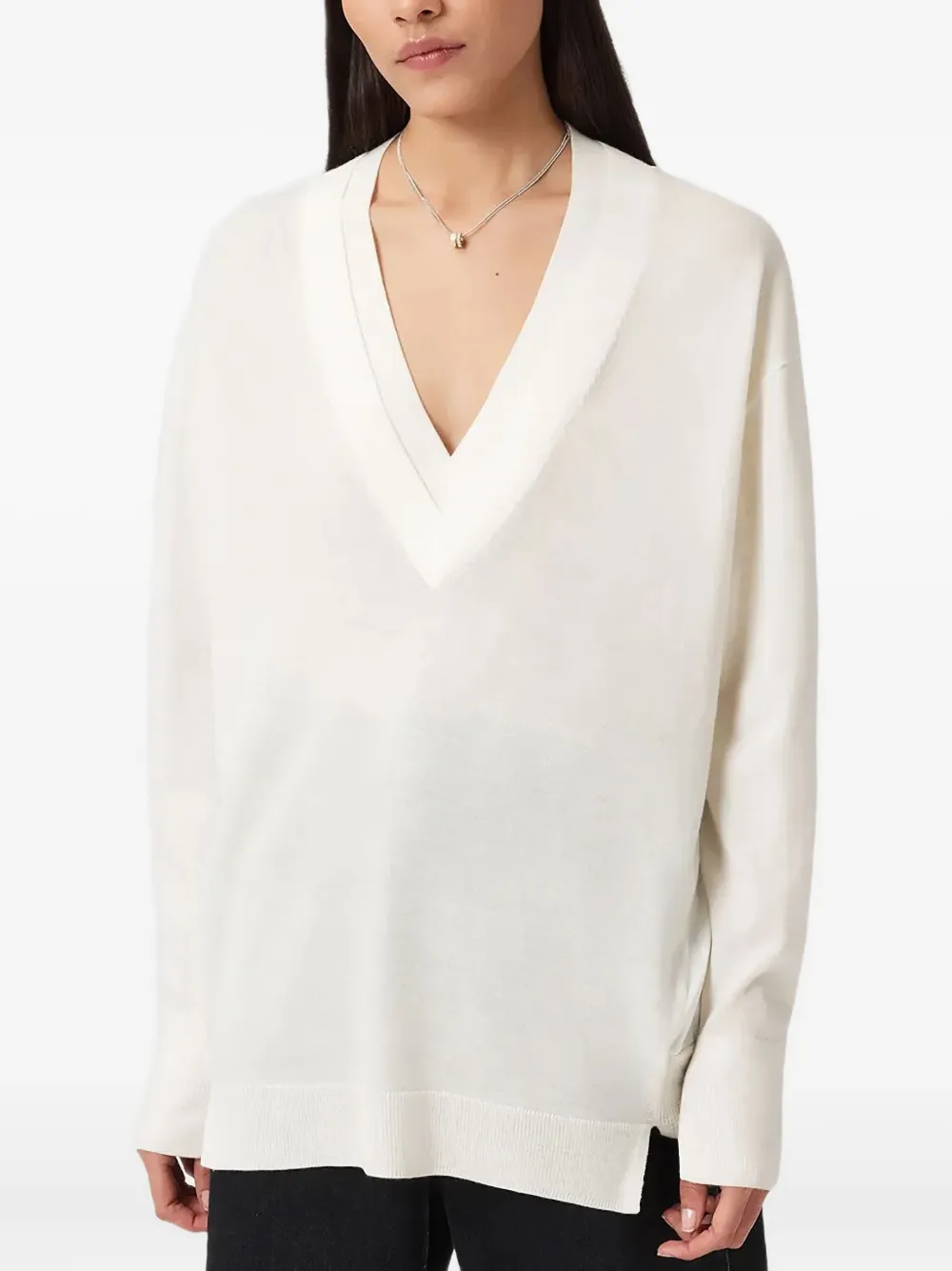 AllSaints Bern V-neck pullover - Bianco