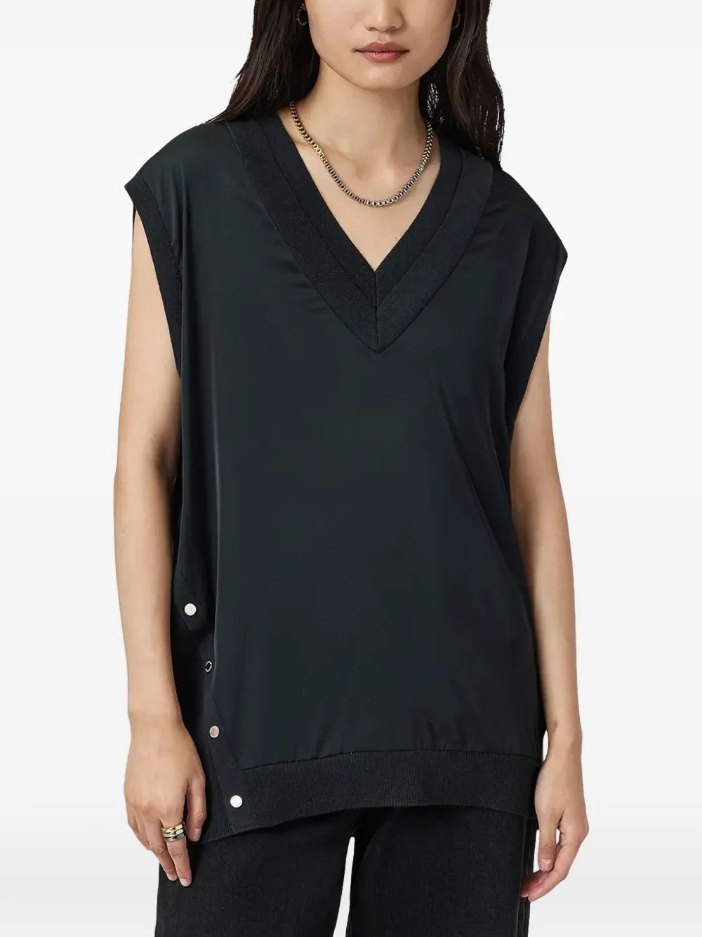 AllSaints Bern V-neck tank top - Blu