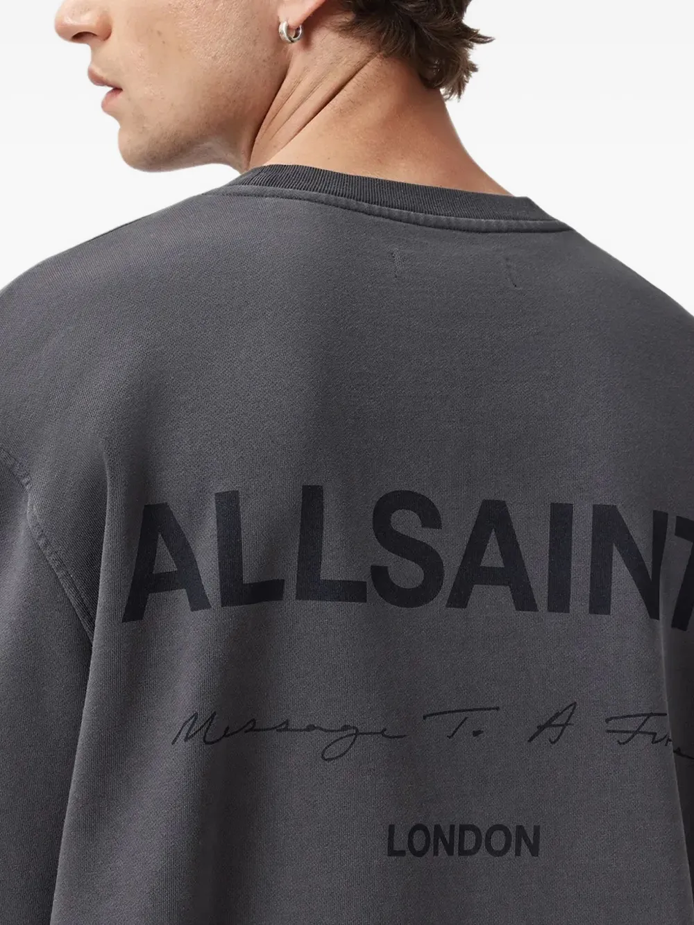 AllSaints Future sweater met ronde hals Grijs