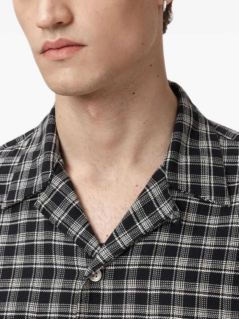 AllSaints Horton geruit overhemd Zwart