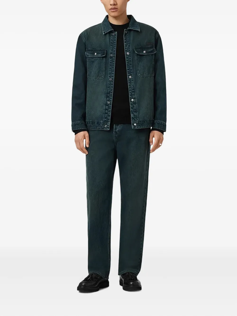 AllSaints Exile pocketed-buttoned jacket | Denim Jackets | Image 2