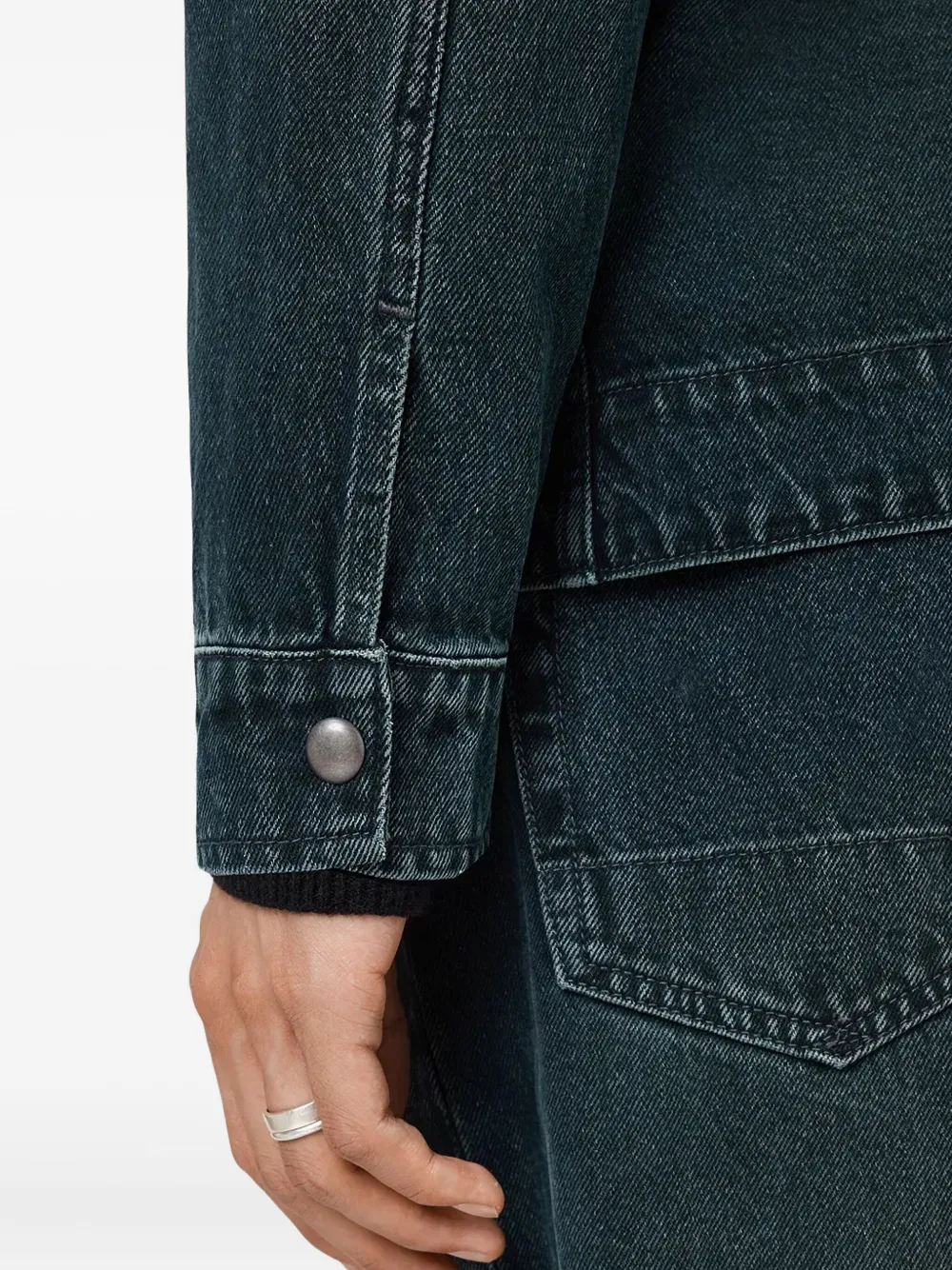 AllSaints Exile jack met zakken en knopen Blauw