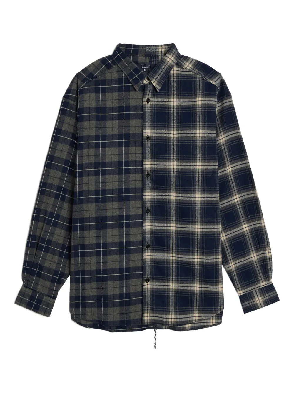 Comme des Garçons Homme check-pattern button-fastening shirt - Blu