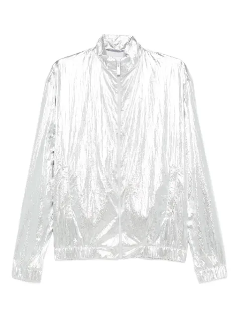 MEDEEA metallic-effect zip-up jacket