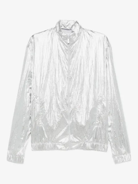 MEDEEA metallic-effect zip-up jacket