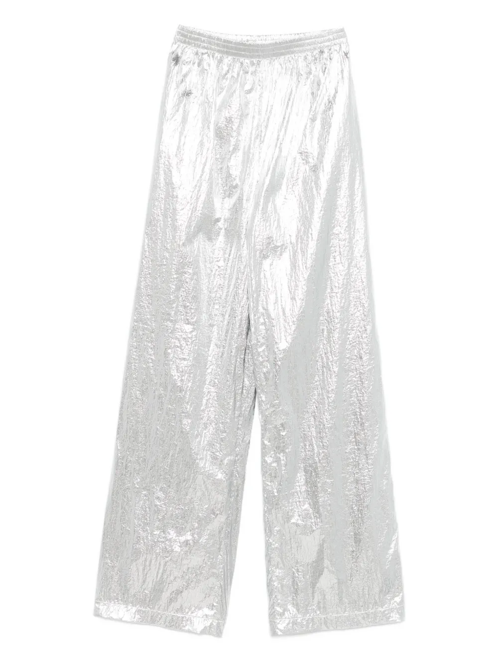 Medeea Metallic-effect Trousers In Gray