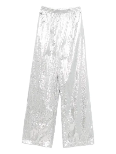 MEDEEA metallic-effect trousers