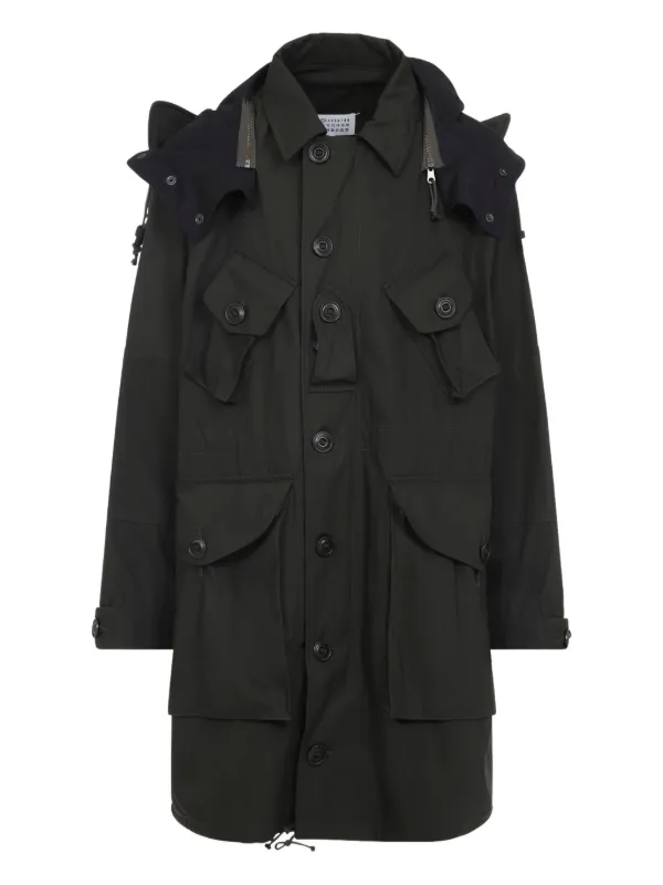 Maison Margiela フーデッド ジャケット | ブラック | FARFETCH JP
