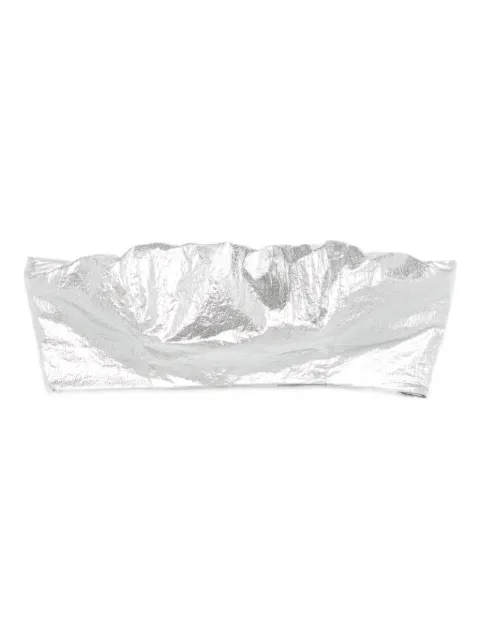 MEDEEA metallic-effect cropped top