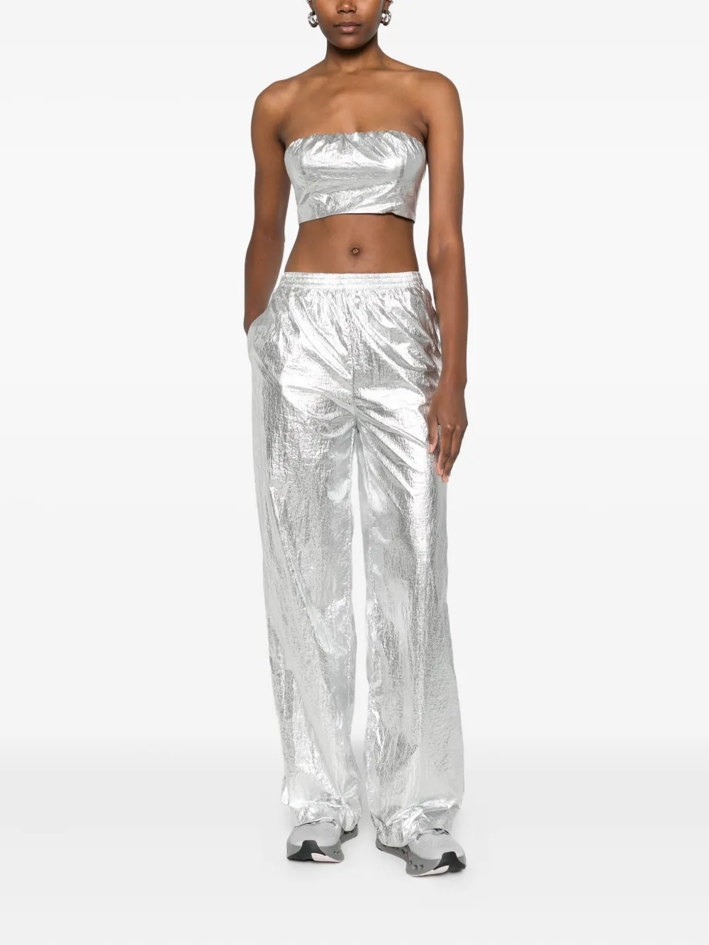 MEDEEA metallic-effect cropped top | Vests & Tank Tops | Image 2