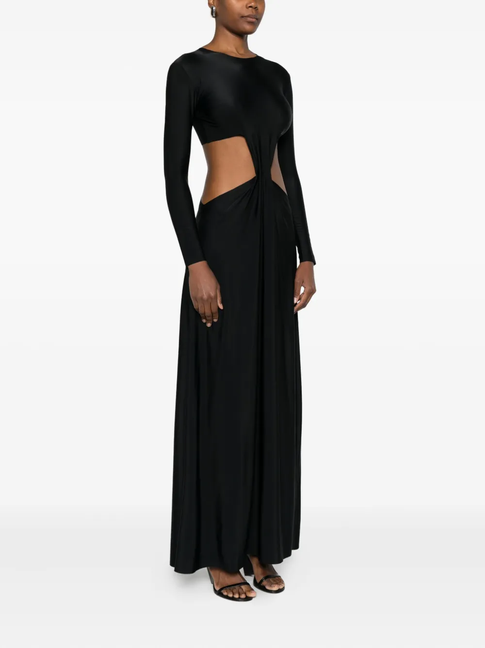 Medeea Second Skin Cut-out Maxi Dress In Black